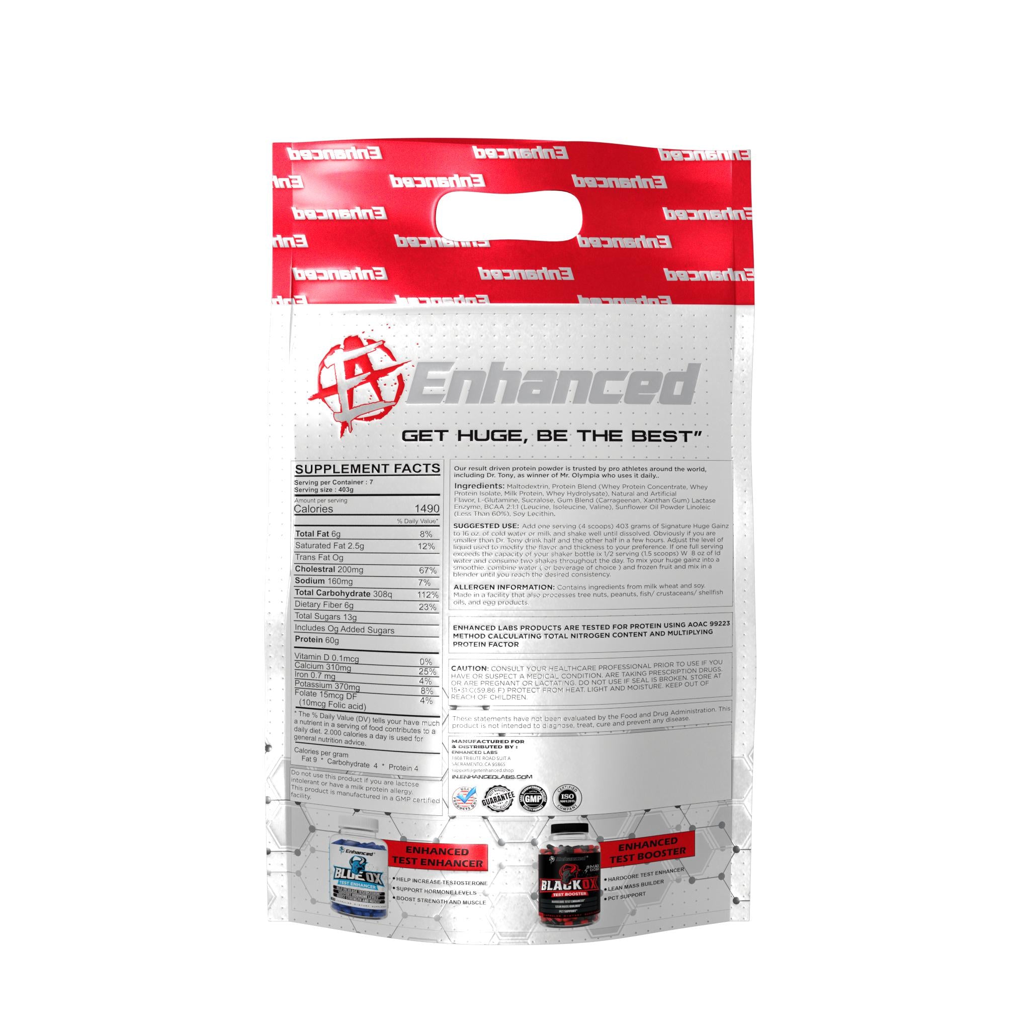 化殺エナジー Huge Gainz (6 lbs) – Enhanced Labs India